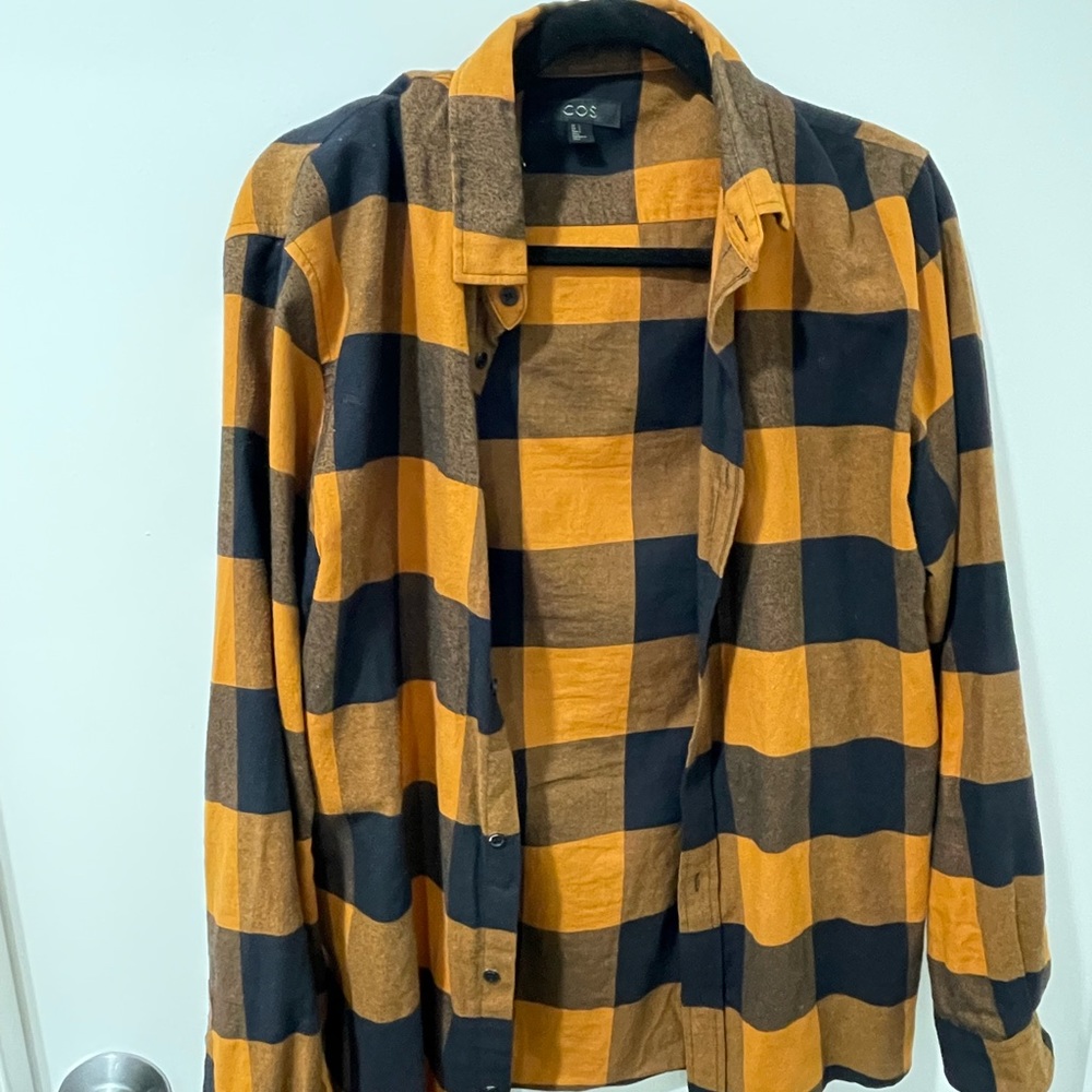 Cos Orange Plaid Flannel